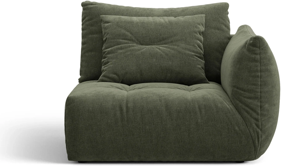 Modulsofa Micadoni Bloom Højre Modul Mosgrøn Tekstureret Wind 75 Stof  Blød Velourfølelse  H97ã B116ã D107 Cm
