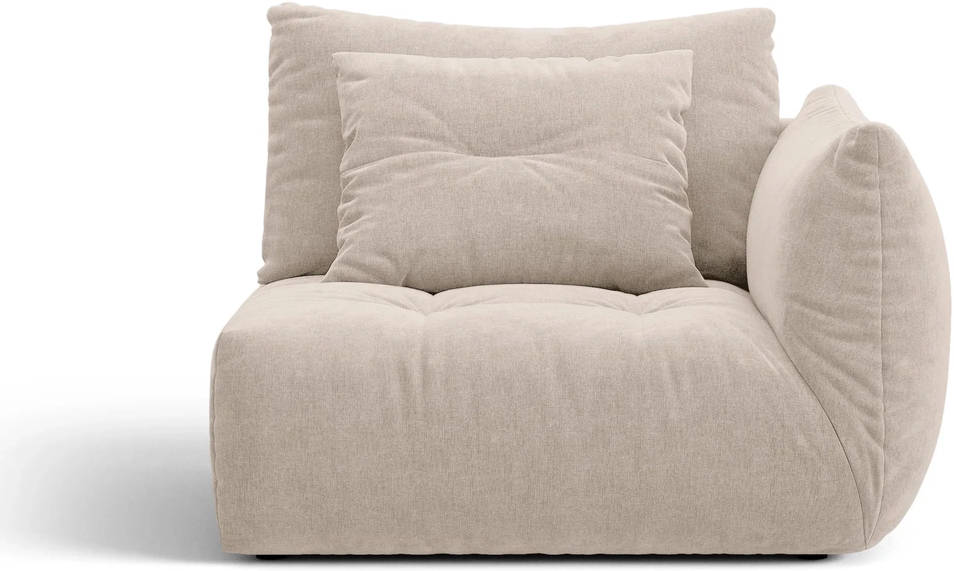 Modulsofa Micadoni Bloom Højre Modul  Wind 05 Tekstureret Stof Lys Beige  H97ã B116ã D107 Cm
