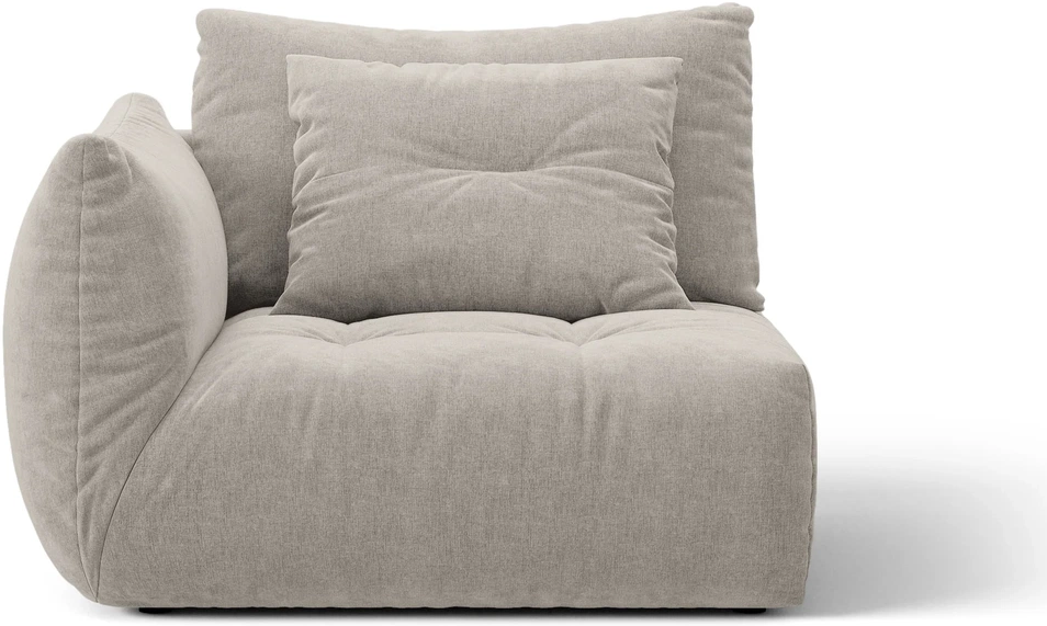 Modulsofa Micadoni Bloom Venstrevendt Modul Byg-selv  Lysegrå Wind 84 Tekstureret Stof  B116ã D107ã H97 Cm