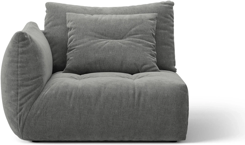 Modulsofa Micadoni Bloom Venstrevendt Modul Mørkegrå Tekstureret Wind 89 Stof H97ã B116ã D107 Cm