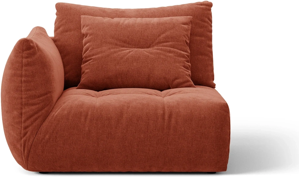 Modulsofa Micadoni Bloom Venstrevendt Modul Rødbrun Wind 52 Tekstureret Stof H97ã B116ã D107 Cm