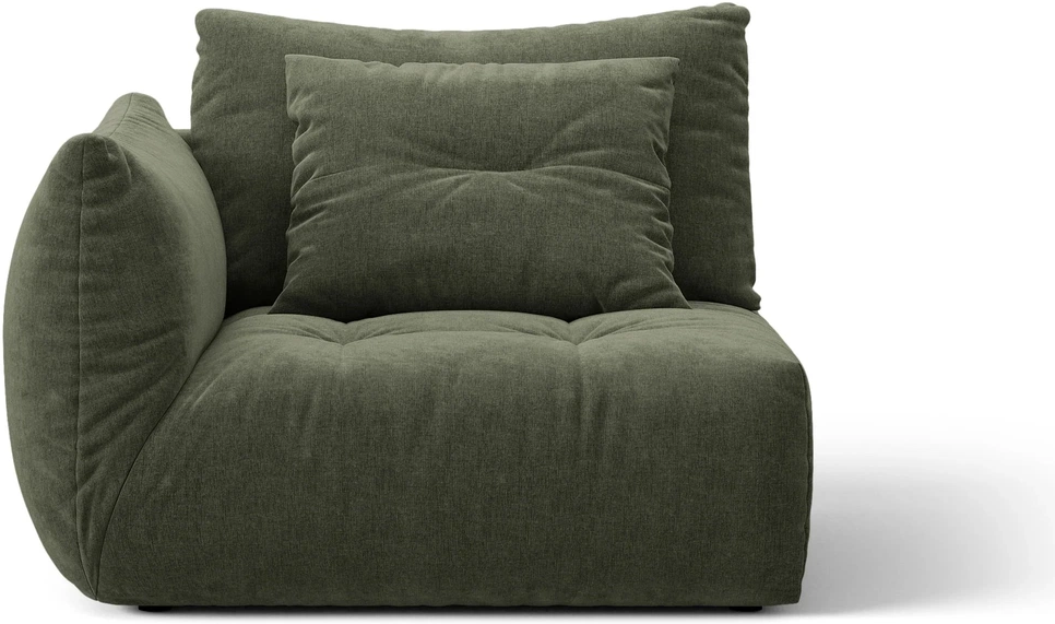 Modulsofa Micadoni Bloom Venstrevendt Mosgrøn Wind 75 Tekstureret Stof H97xb116xd107 Cm