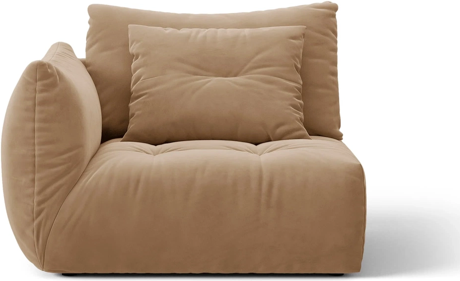 Modulsofa Venstre Micadoni Bloom Mandelbeige Velour Casino Lion H97xb116xd107 Cm