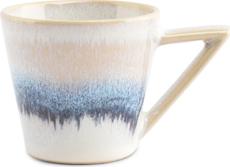 Mokkakop Salt   Pepper Stripes  Beige Stentøj 10 Cl  Reaktiv Glasur  Tåler Mikrobølgeovn Og Opvaskemaskine