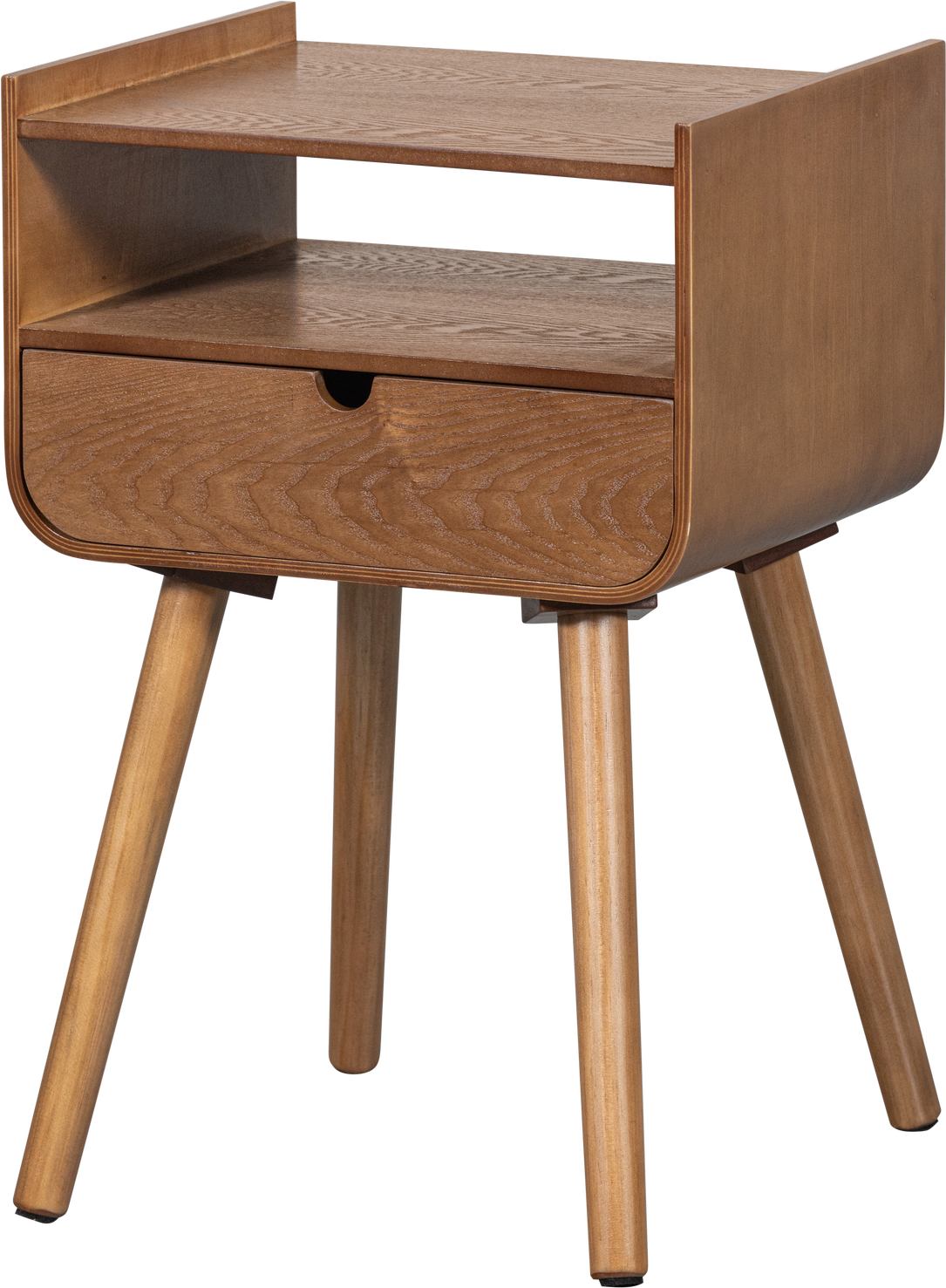 Natbord Sengebord Woood Collection Vægmonteret Svævende Lakeret Mdf Natur H54ã B36ã D30 Cm Fsc Mix