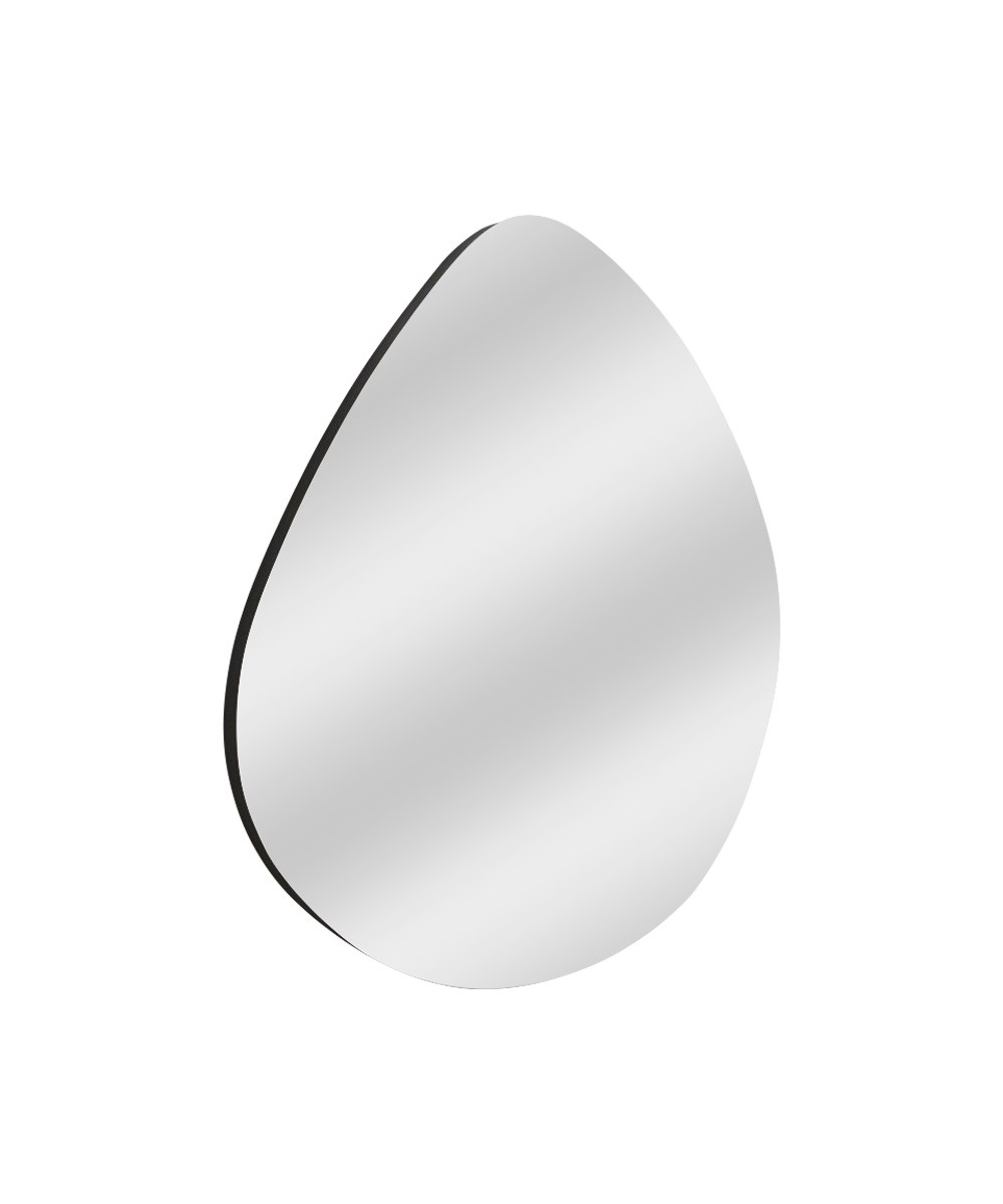 Nordvärk Besso Vægspejl  Organisk Spejlglas Og Sort Mdf  60x60
