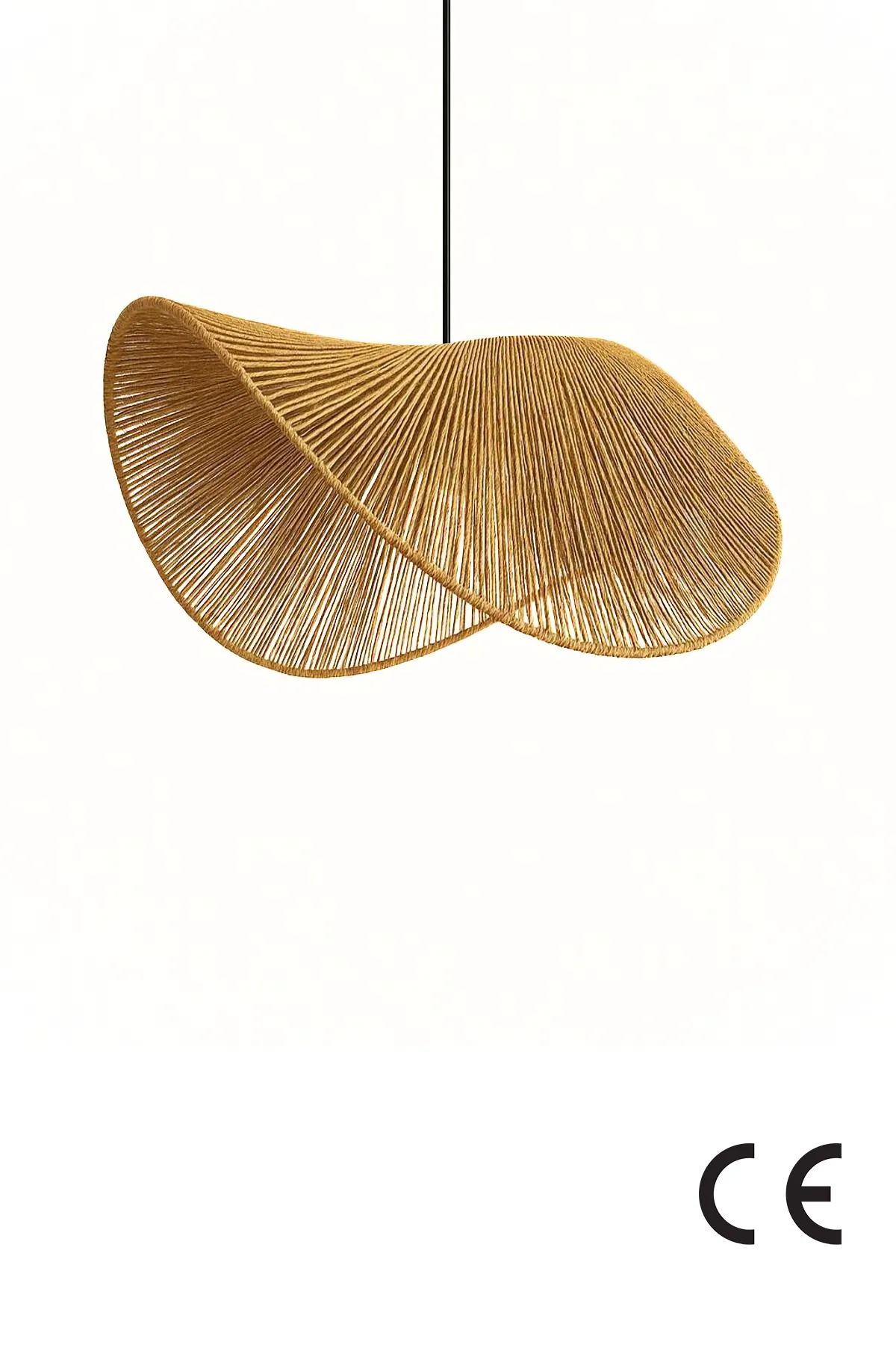 Nordvärk Bk075 Loftlampe  Justerbar Højde Gul Raffia