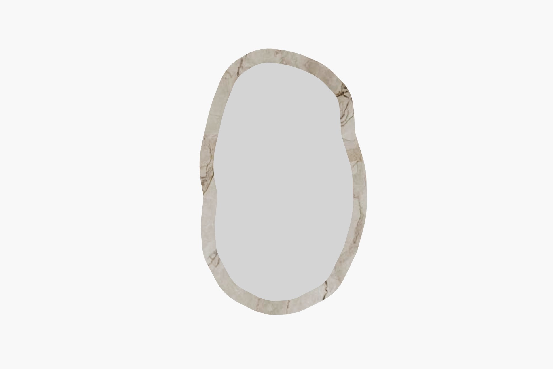 Nordvärk Lossa Vægspejl  Organisk Spejlglas Og Hvid Mdf  86x52