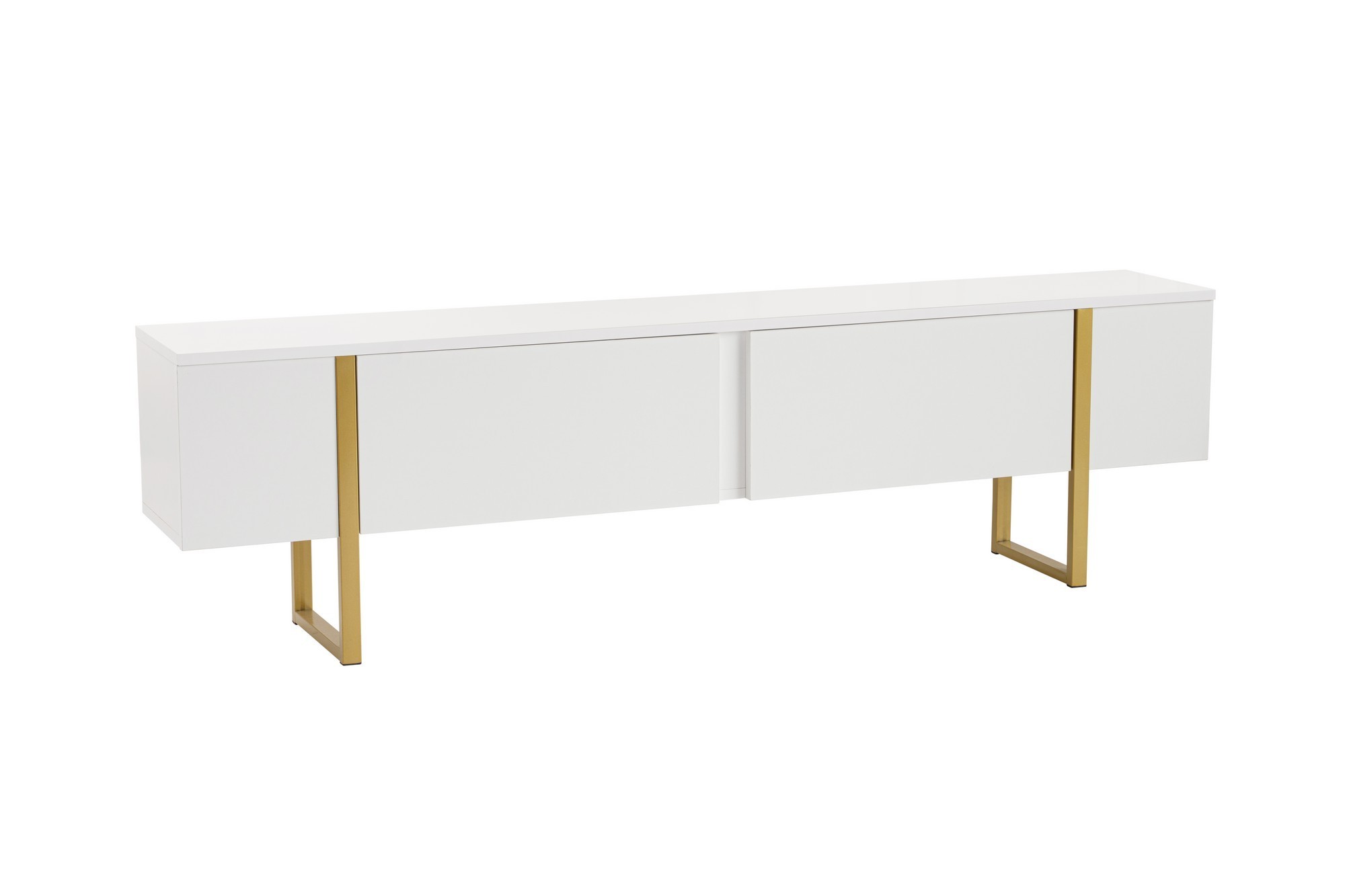 Nordvärk Serenity Tv-bord Låger Hvid Melamin Og Guld 180x29
