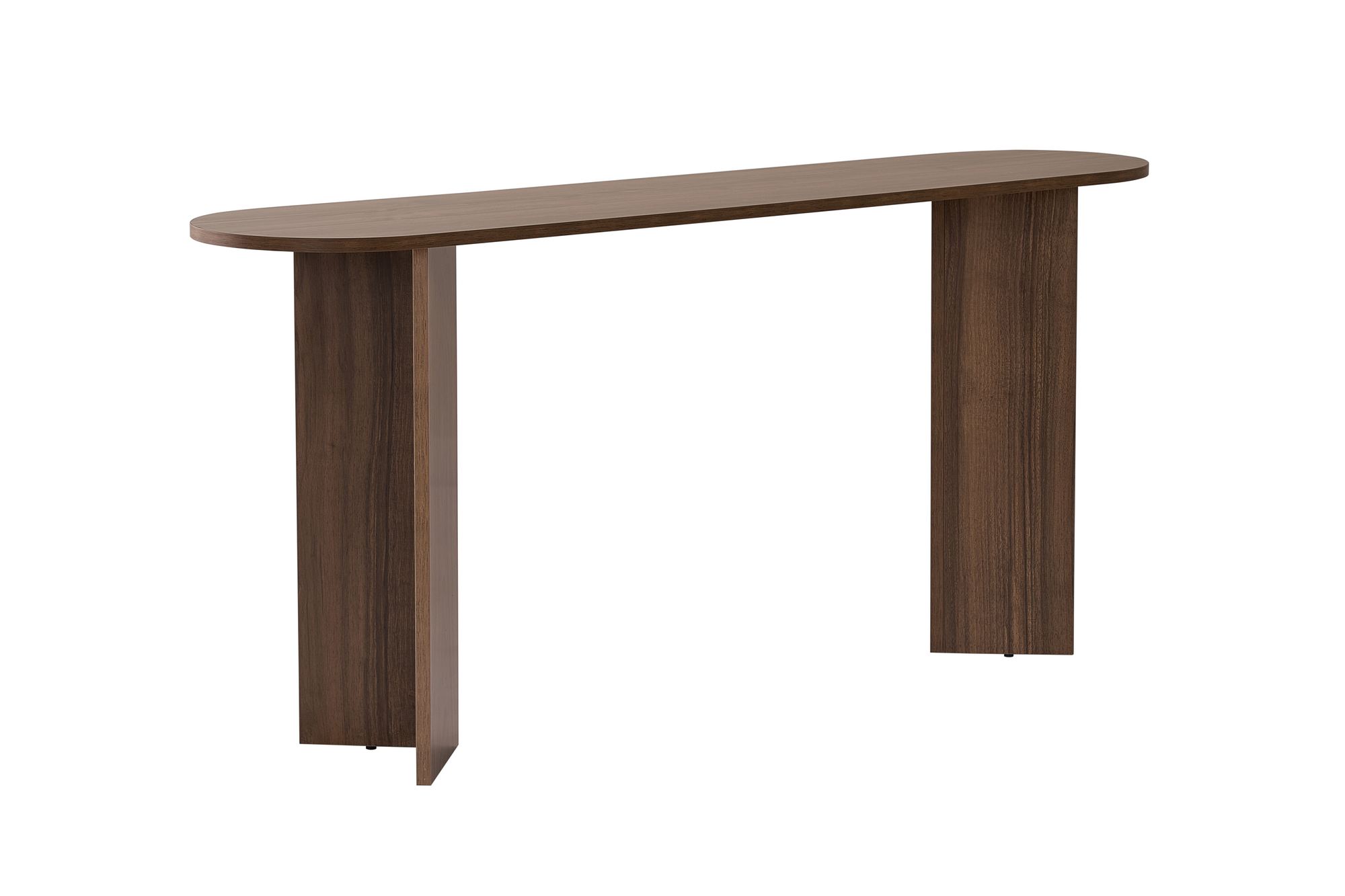 Nordvärk Sira Konsolbord  Oval Valnød Melamin  150x35