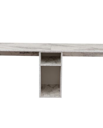 Nordvärk Twin Dobbelt Skrivebord       Rum Fressia Marmor Melamin Og Sort Metal  240x60