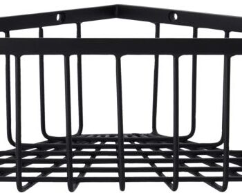 Opbevaringskurv Til Brusehjørne House Doctor Bath Sort Rustfrit Stål   5x26x26 Cm