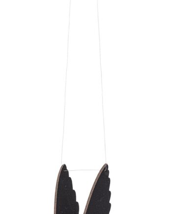 Ornament Bloomingville Sagalin Svævende Fugl Mdf Papir Natur   Juleophæng H11 5xb13 Cm