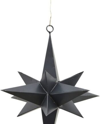 Ornament House Doctor   Dimensional Sort Jern ø19 Cm Julepynt Dekoration