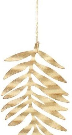 Ornament House Doctor Tin Plate Leaf Guld ø15 Cm Julepynt Og Dekoration