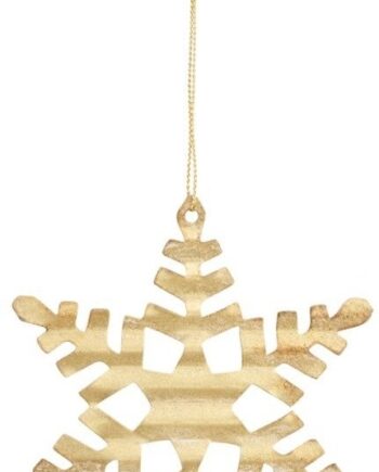 Ornament House Doctor Tin Plate Snowflake Guld ø11   Cm