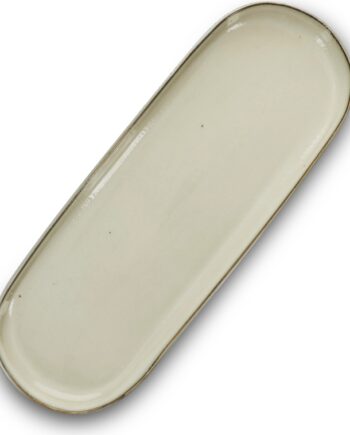 Ovalt Serveringsfad Salt   Pepper Meridian 38     14 Cm Beige Stentøj Reaktiv Glasur  Tåler Mikroovn Og Opvaskemaskine
