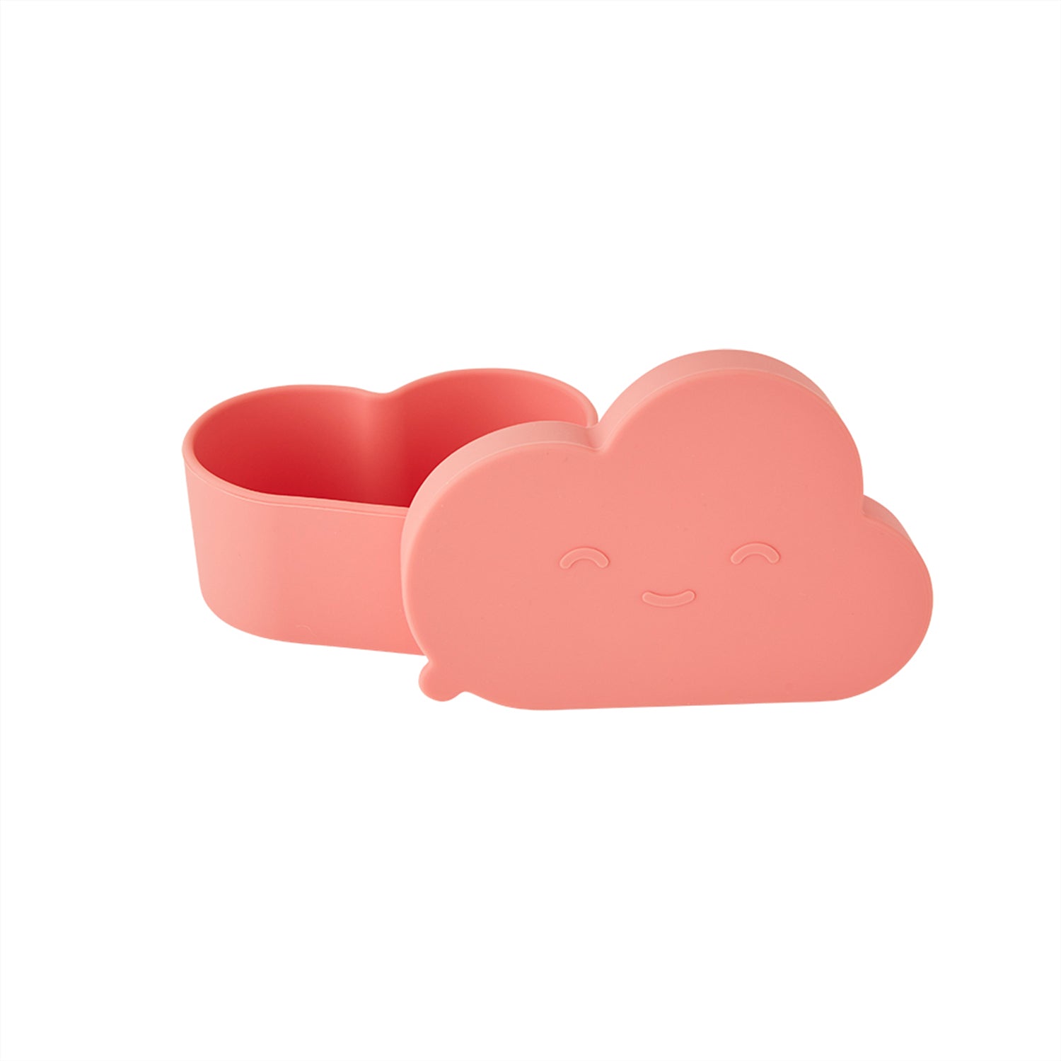 Oyoy Mini Chloe Cloud Snack Skål Med Låg Koral Silikone