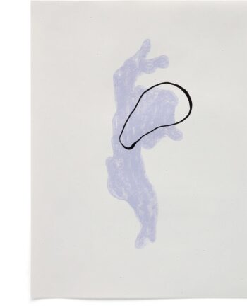 Papirprint Kave Home Inca-serien Abstrakt Kunsttryk   Blå Og Hvide Nuancer Nordisk Moderne Vægdekoration