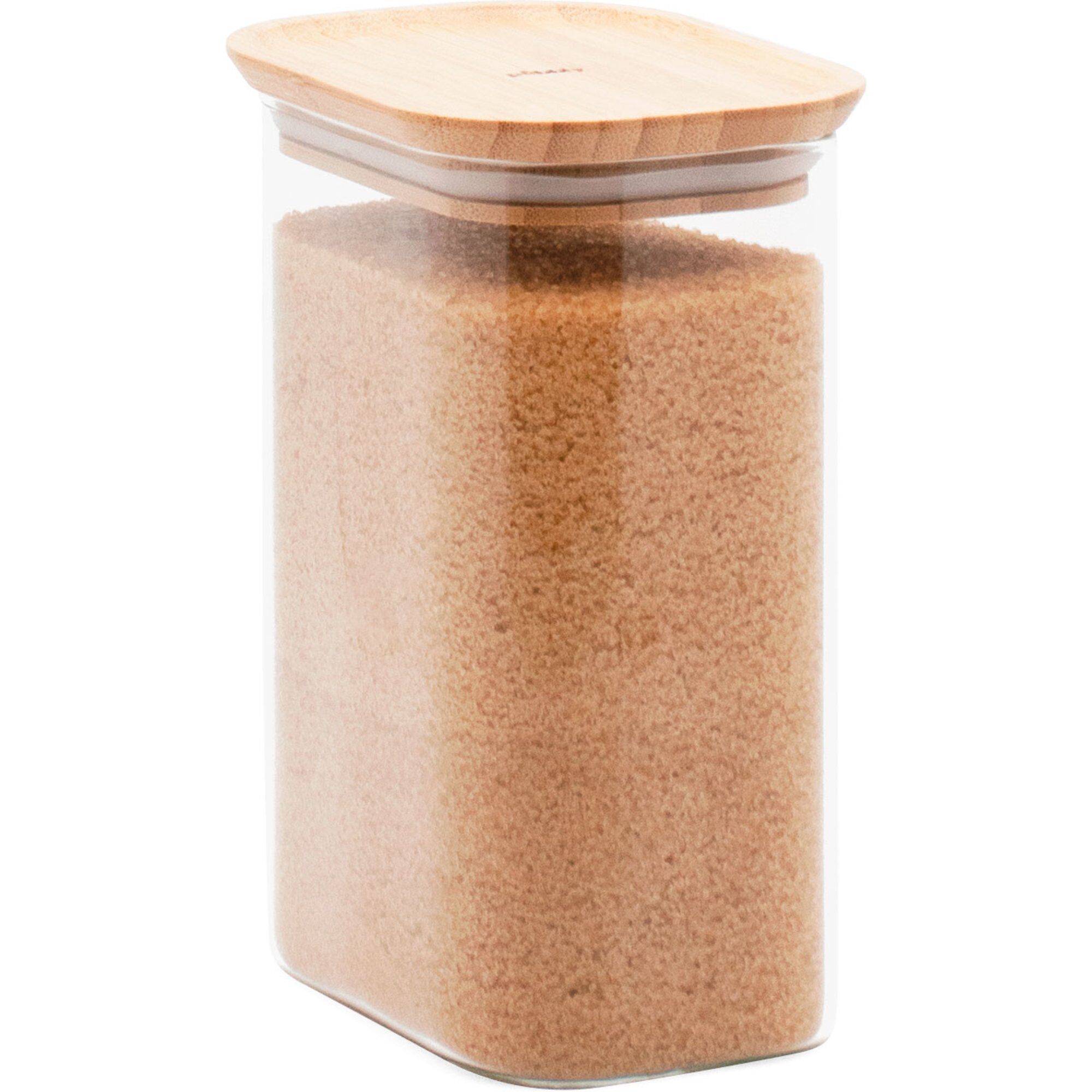 Pebbly Opbevaringsglas Med Bambuslåg 120 Cl
