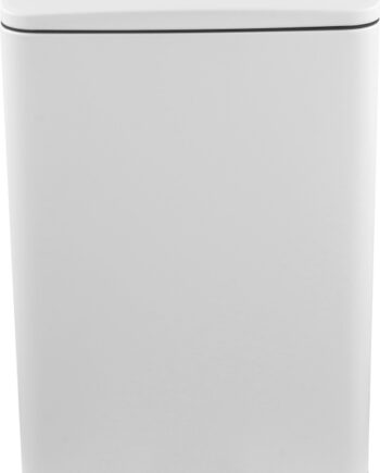 Pedalspand   Skraldespand Salt   Pepper Dust 50   Hvid Mat Pvd Metal 42x37x63 Cm