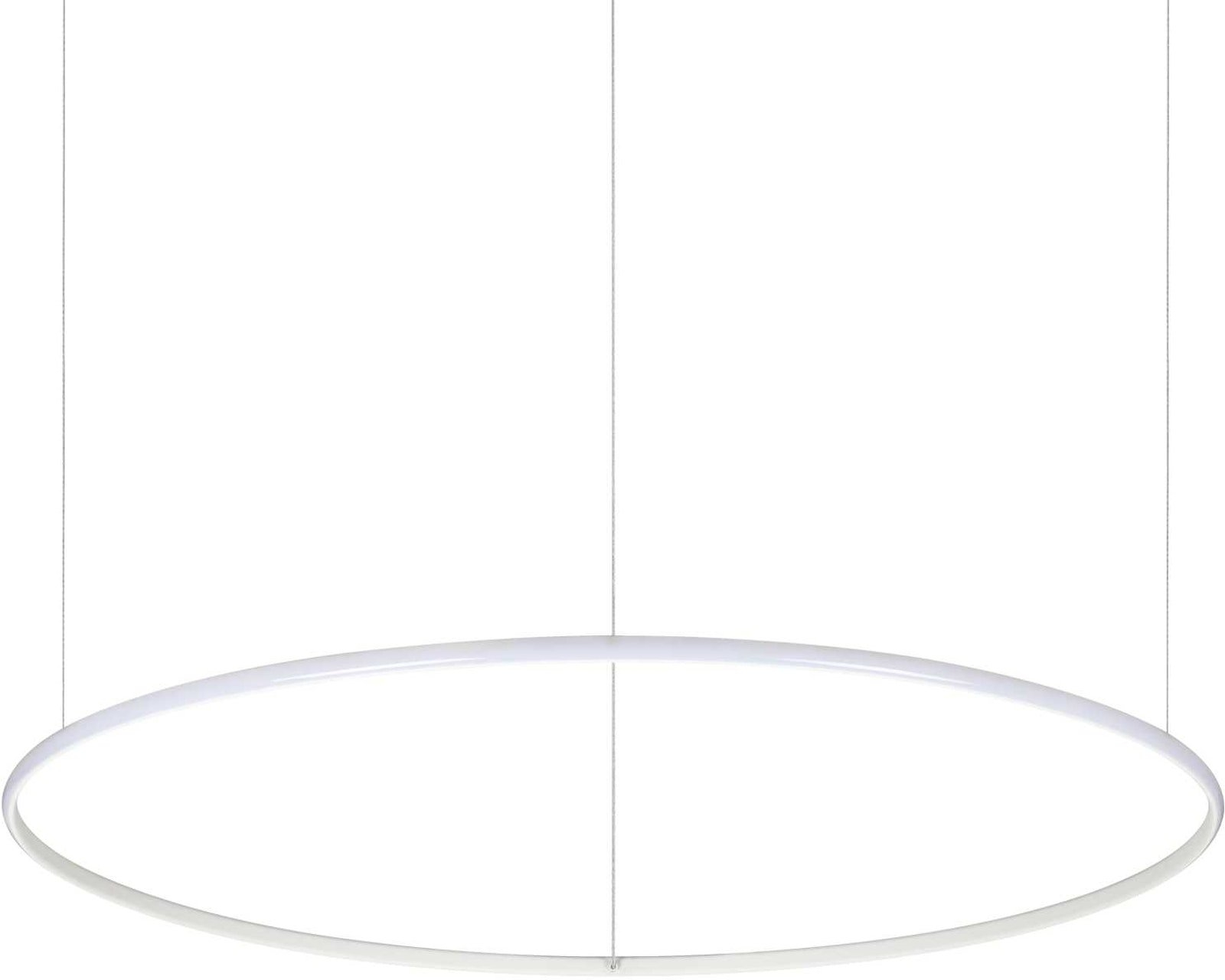 Pendel Lampe Ideal Lux Hulahoop Led ø1005 Mm H170-2120 Mm Hvid Opal Diffusor Aluminium Metal Plast