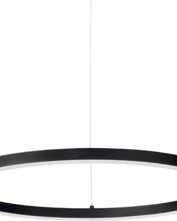 Pendel Lampe Ideal Lux Oracle Slim ø900 Mm Sort Led 3000k 4060 Lm Justerbar Højde