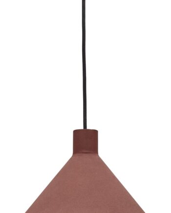 Pendellampe Kave Home Peralta Terrakotta Rustik Kolonial Jern ø30 Cm Loftslampe