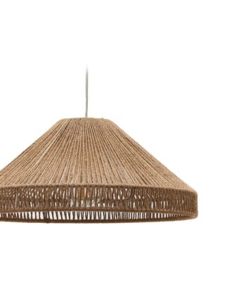 Pendellampe Kave Home Pontos ø45 Cm Natur Jute Jern Rustik Kolonial Håndvævet