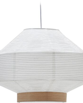 Pendellampe Loftslampe Kave Home Hila Papir-egefinér Foldbar 45x55 Cm Rustik Kolonial Indendørs Bæredygtig Belysning