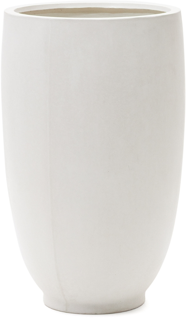 Plantepotte Kave Home Aiguablava Hvid Cement Og Glasfiber ø75xh120 Cm Vejrbestandig
