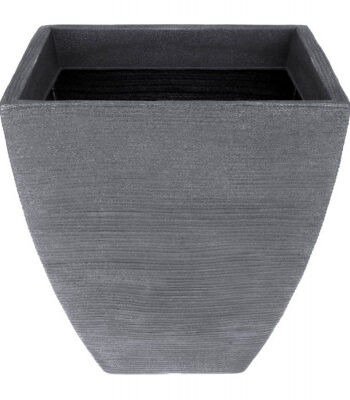 Plastkrukke   Riller 40x40x42 Cm Grå