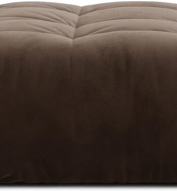 Puf Micadoni Bloom Bluvel 48 Velour  Mørkebrun Fløjl  Fodskammel Ekstra Siddeplads H42xb107xd99