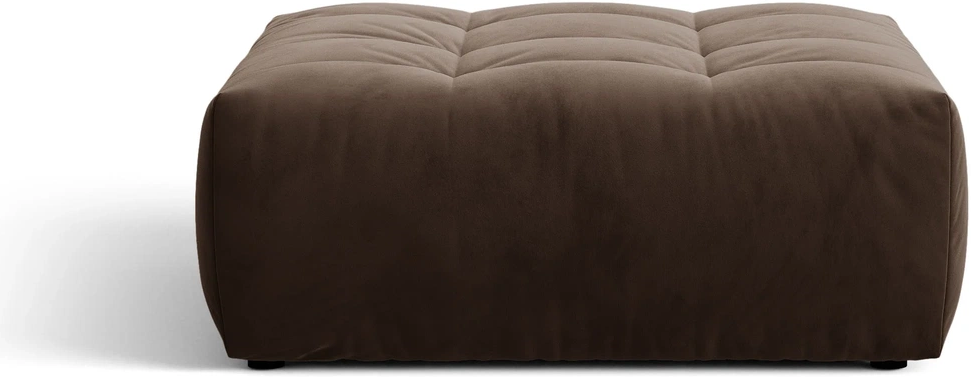 Puf Micadoni Bloom Bluvel 48 Velour  Mørkebrun Fløjl  Fodskammel Ekstra Siddeplads H42xb107xd99