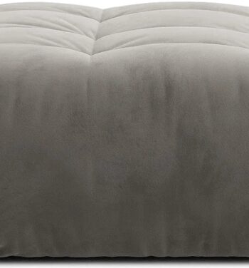 Puf Micadoni Bloom Grå Velour Casino Stone Fodskammel Puff H42ã B107ã D99 Cm
