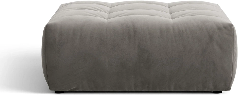 Puf Micadoni Bloom Grå Velour Casino Stone Fodskammel Puff H42ã B107ã D99 Cm