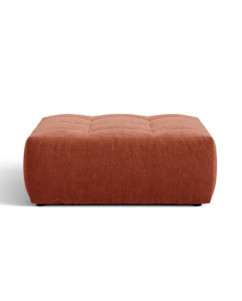 Puf Micadoni Bloom Kastanjebrun Tekstureret Wind 52 Stof Fodskammel Ekstra Siddeplads H42ã B107ã D99 Cm