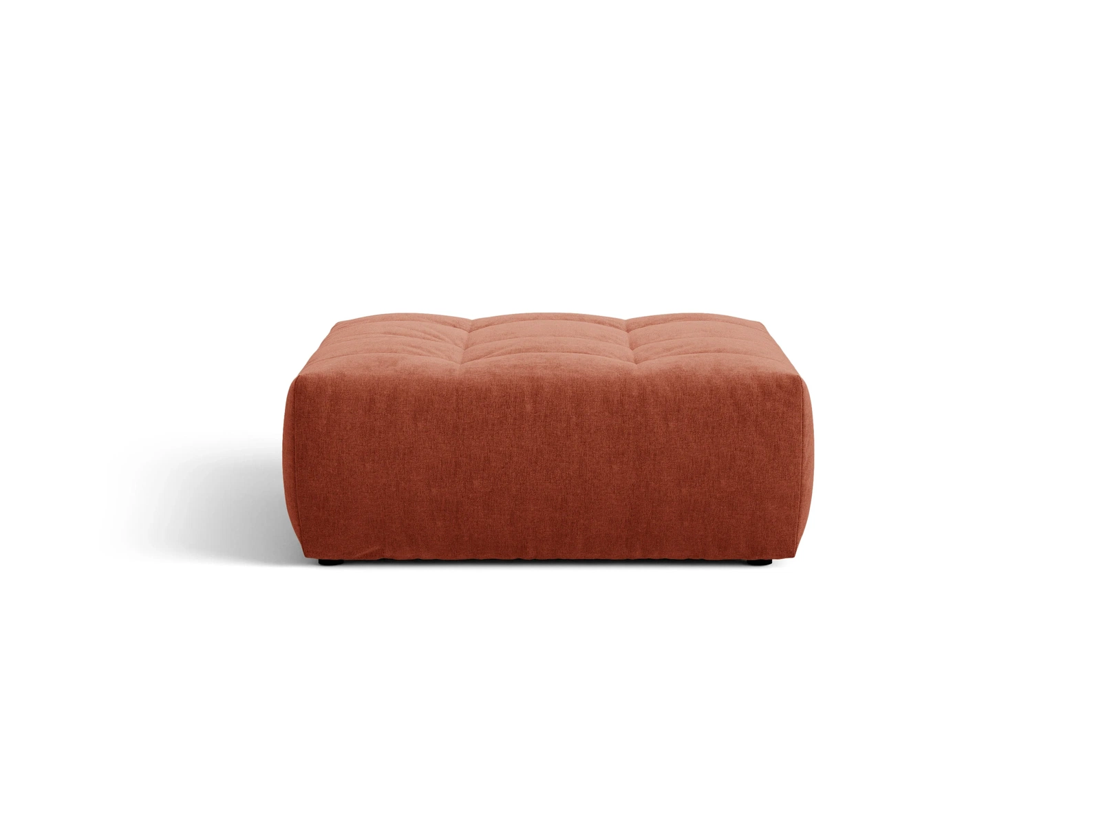 Puf Micadoni Bloom Kastanjebrun Tekstureret Wind 52 Stof Fodskammel Ekstra Siddeplads H42ã B107ã D99 Cm