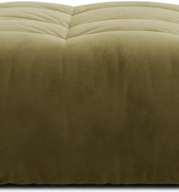 Puf Micadoni Bloom Lys Grøn Velour Casino Forest   Fodskammel Ekstra Siddeplads H42ã B107ã D99 Cm
