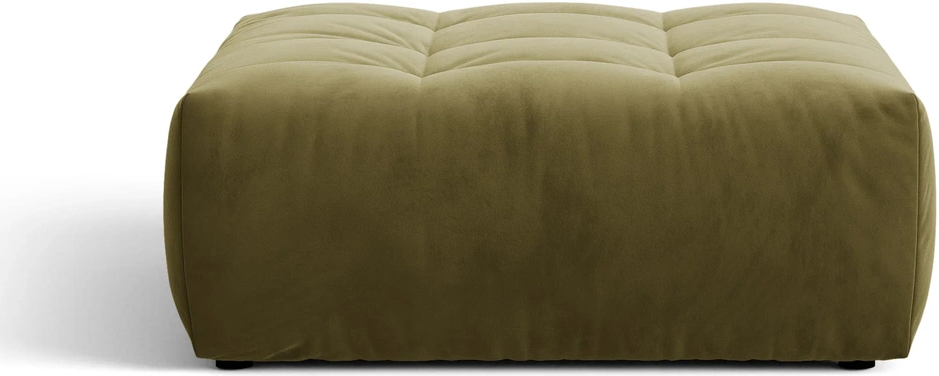 Puf Micadoni Bloom Lys Grøn Velour Casino Forest   Fodskammel Ekstra Siddeplads H42ã B107ã D99 Cm