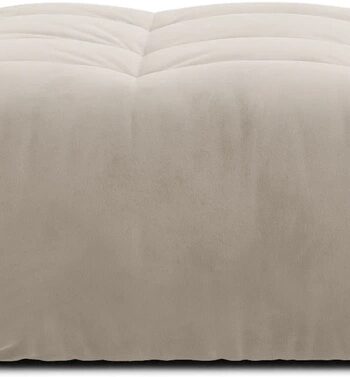 Puf Micadoni Bloom Lysebeige Velour   Fodskammel Ekstra Siddeplads  Casino Pearl  107x99x42 Cm