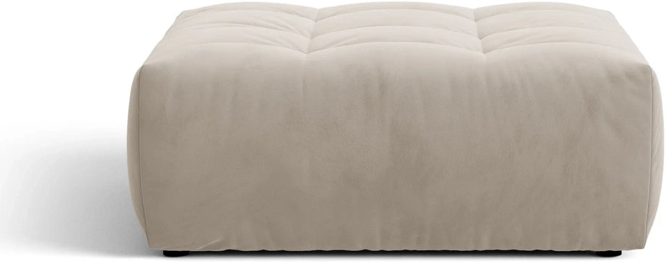 Puf Micadoni Bloom Lysebeige Velour   Fodskammel Ekstra Siddeplads  Casino Pearl  107x99x42 Cm