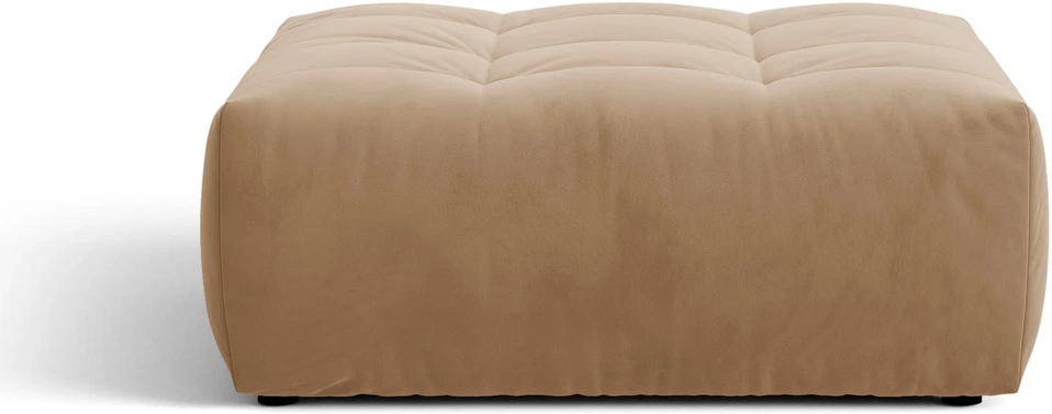 Puf Micadoni Bloom Mandelbeige Casino Lion Fløjl H42ã B107ã D99 Cm Fodskammel Ekstra Siddeplads