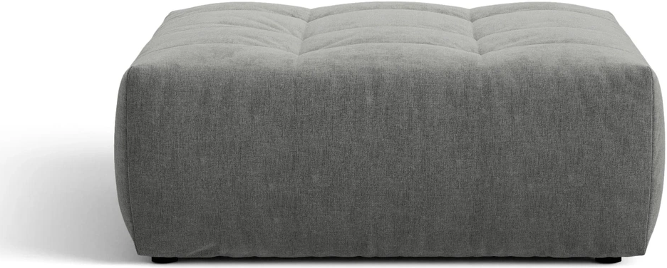 Puf Micadoni Bloom Mørkegrå Struktureret Wind 89 Stof  Fodskammel Ekstra Siddeplads H42xb107xd99 Cm