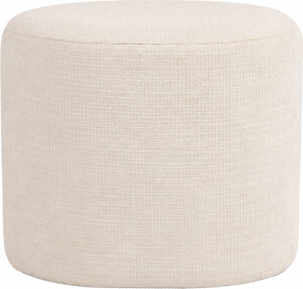Puf Collection Brume Beige Tekstil Oval 39x29x34 Cm Fodskammel Pouf