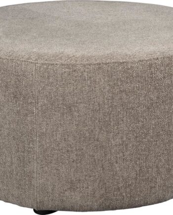 Puf Skammel Dutchbone Rocca Stengrå ø70   H40 Cm Polyester Pu-skum Mdf