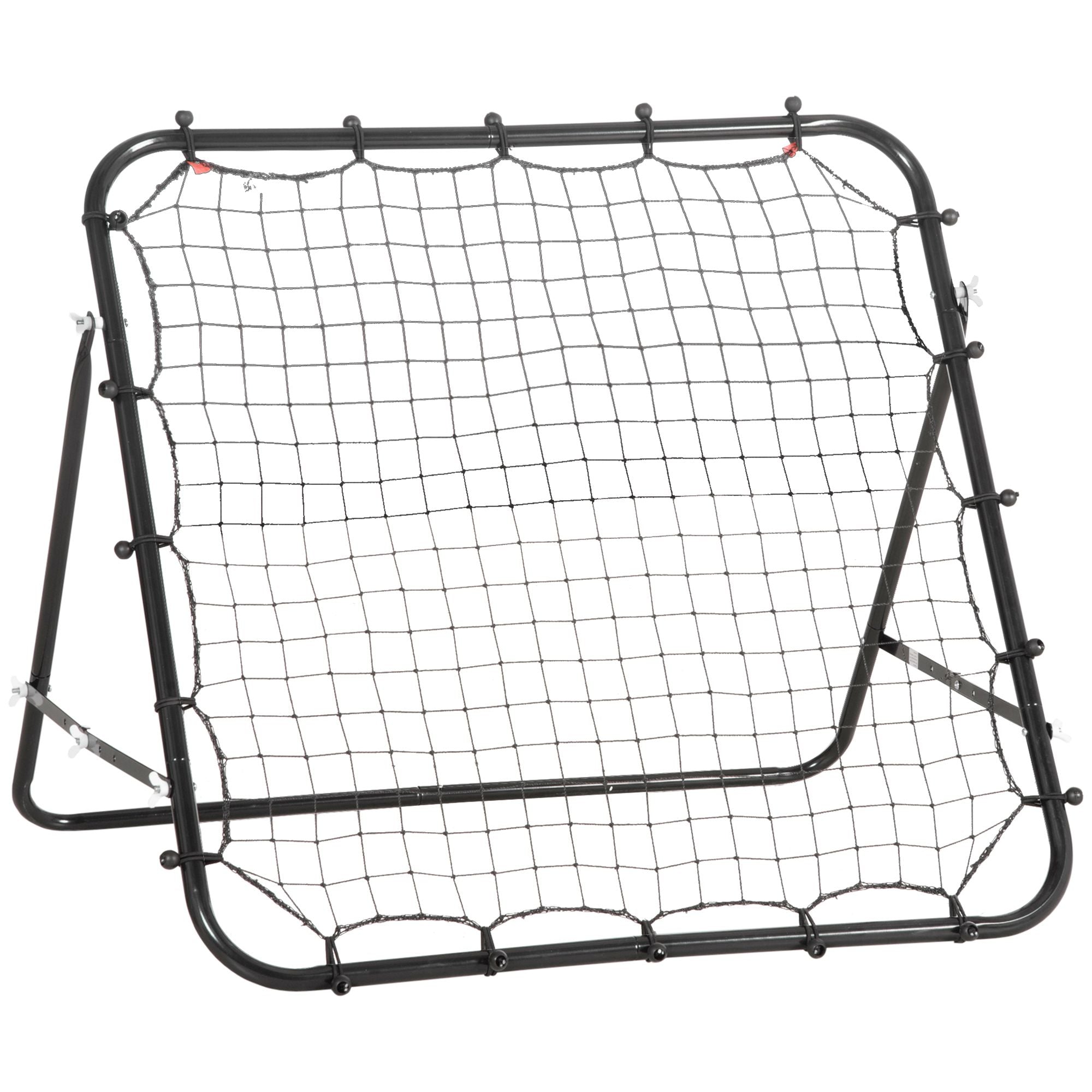Rebounder Til Fodbold  Rebound Wall Rebound Net  Metalrør Med Pe-stof  Kickback Rebound Wall Til Baseball Basketball  Fodboldmål Til Ungdomstræning 96x80x96cm  Sort