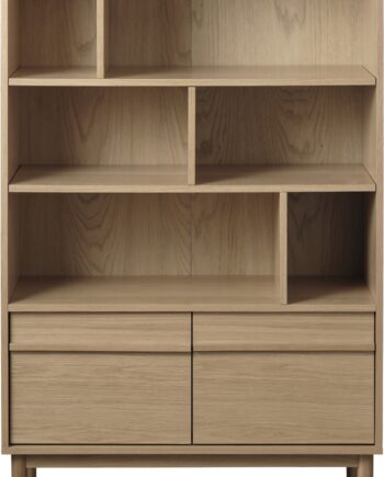 Reol Nordique Design Ponza   Opbevaringsreol   Egetræ  Fsc Mix 70  H140   B90   D40 Cm  Naturlig Finish
