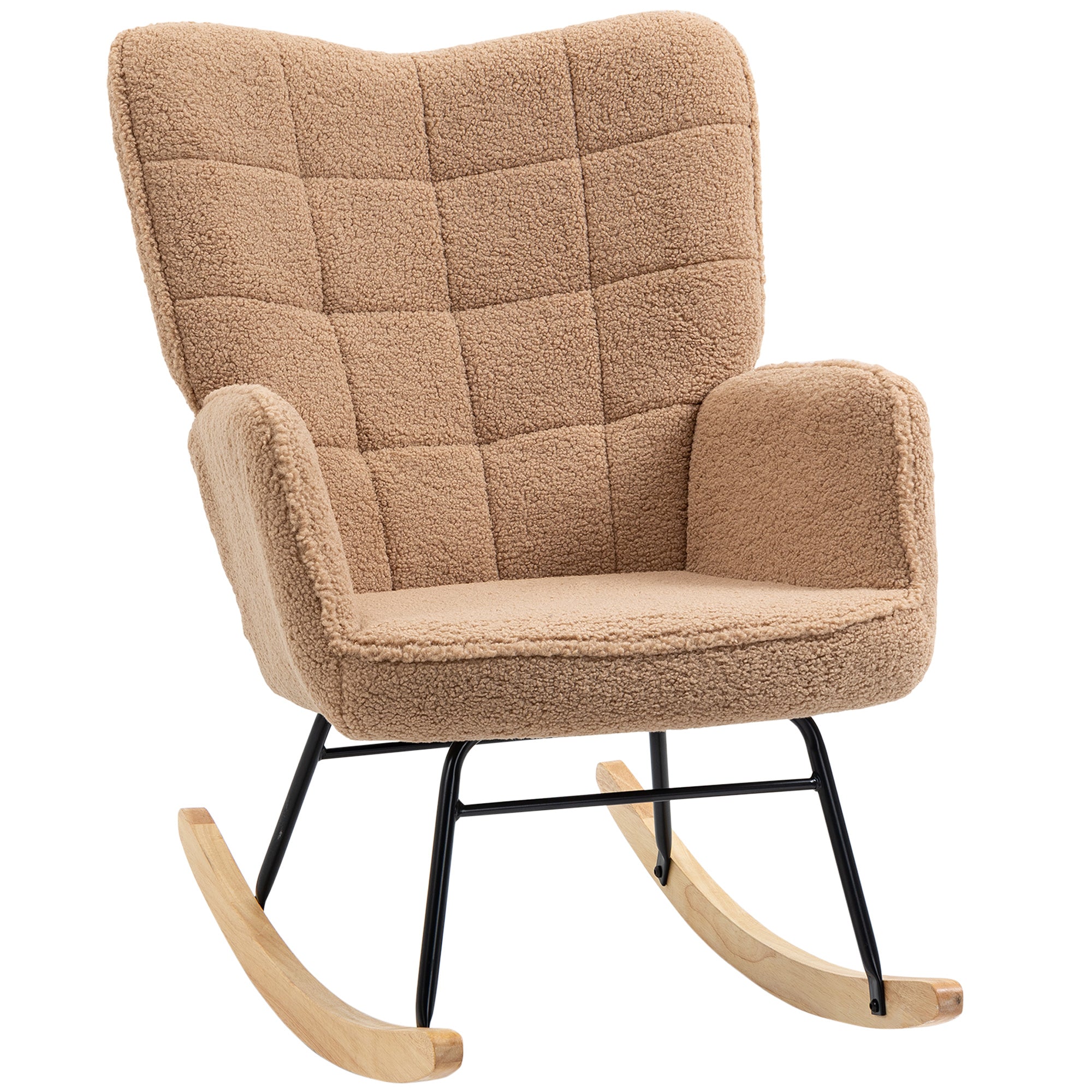 Retro Gyngestol  Massivt Træ  Lænestol  Afslappende Lænestol  98 Cm   71 Cm   101 Cm  Brun