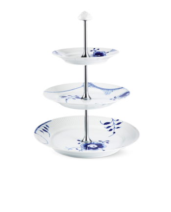 Royal Copenhagen Blå Mega Riflet   Tagére  35 Cm  : Erling Christensen Møbler